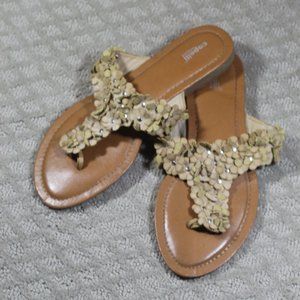 Capelli New York Size 9 Tan Flower Sandals